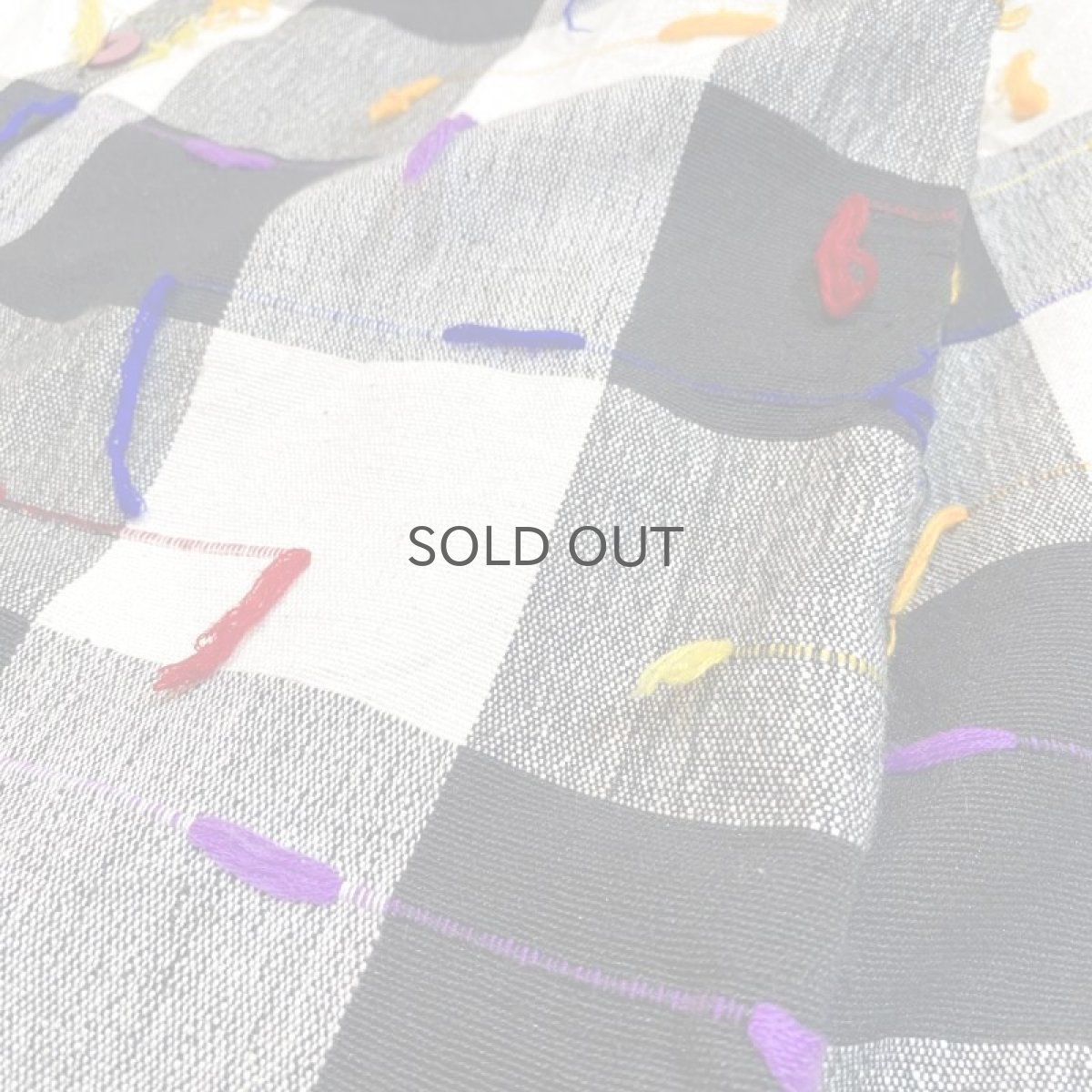 画像6: FRINGE DECORATIVE BLOCK CHECK PATTERN JACKET / Mens M (6)