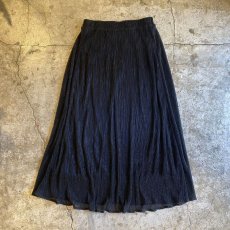 画像1: BLACK COLOR GLITTER DESIGN LONG SKIRT / W25~W30 (1)