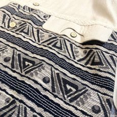 画像6: NATIVE EMBROIDERY DESIGN LINEN JACKET / Mens M (6)