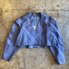 画像1: SHORT DESIGN COLOR NYLON DOUBLE JACKET / Ladies L (1)