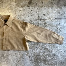 画像8: CAMEL COLOR SHORT DESIGN L/S SHIRT / Ladies L(XL) (8)