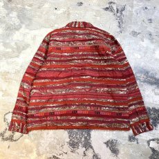 画像2: BORDER FABRIC PATCH PATTERN JACKET / Mens XL(L) (2)