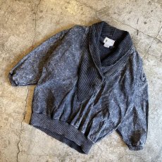 画像4: SHAWL COLLAR DESIGN BLEACH DOLMAN SLEEVE TOPS / Ladies L (4)