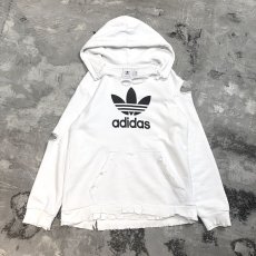 画像1: 【adidas】TREFOIL LOGO DAMAGE SWEAT HOODIE / Mens M (1)