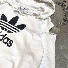 画像4: 【adidas】TREFOIL LOGO DAMAGE SWEAT HOODIE / Mens M (4)