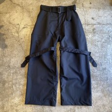 画像1: 【WONDERGROUND】NEO BONDAGE NYLON WIDE PANTS / OS / BLACK (1)