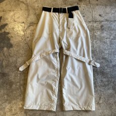 画像1: 【WONDERGROUND】NEO BONDAGE NYLON WIDE PANTS / OS / WHITE (1)