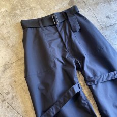 画像3: 【WONDERGROUND】NEO BONDAGE NYLON WIDE PANTS / OS / BLACK (3)