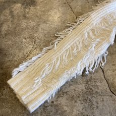 画像7: WHITE COLOR FRINGE DESIGN KNIT SWEATER / Ladies M / MADE IN USA (7)