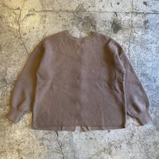 画像2: BROWN COLOR CHINA DESIGN KNIT CARDIGAN / Ladies L (2)