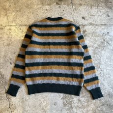 画像2: THREE COLOR BORDER PATTERN DESIGN KNIT SWEATER / Ladies M (2)