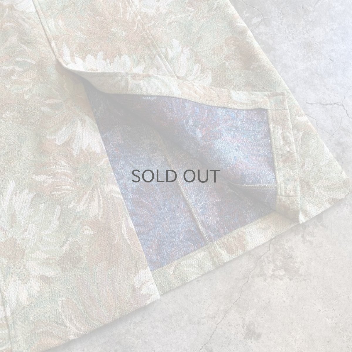 画像9: FLORAL PATTERN JACQUARD BACK SLIT DESIGN SKIRT / W24 (9)