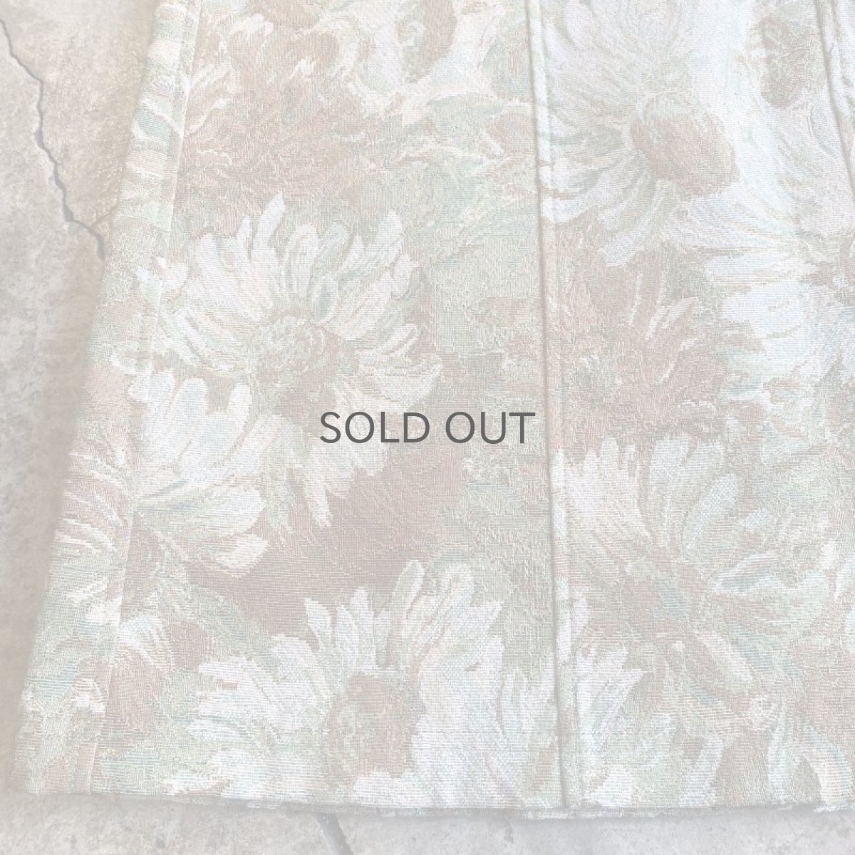 画像5: FLORAL PATTERN JACQUARD BACK SLIT DESIGN SKIRT / W24 (5)