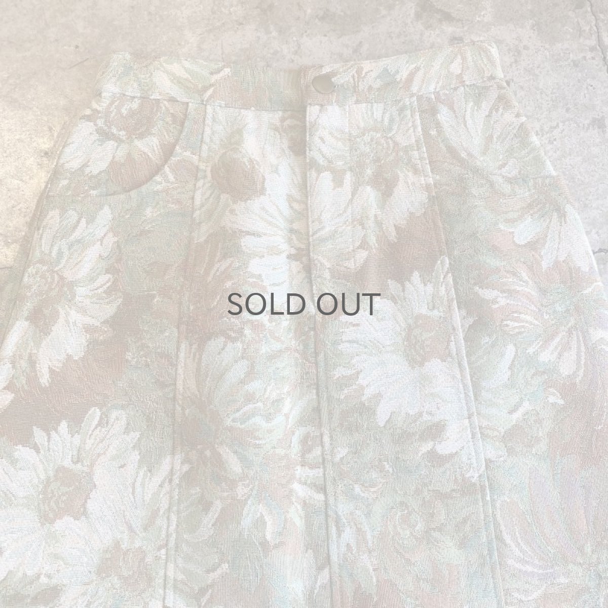 画像6: FLORAL PATTERN JACQUARD BACK SLIT DESIGN SKIRT / W24 (6)