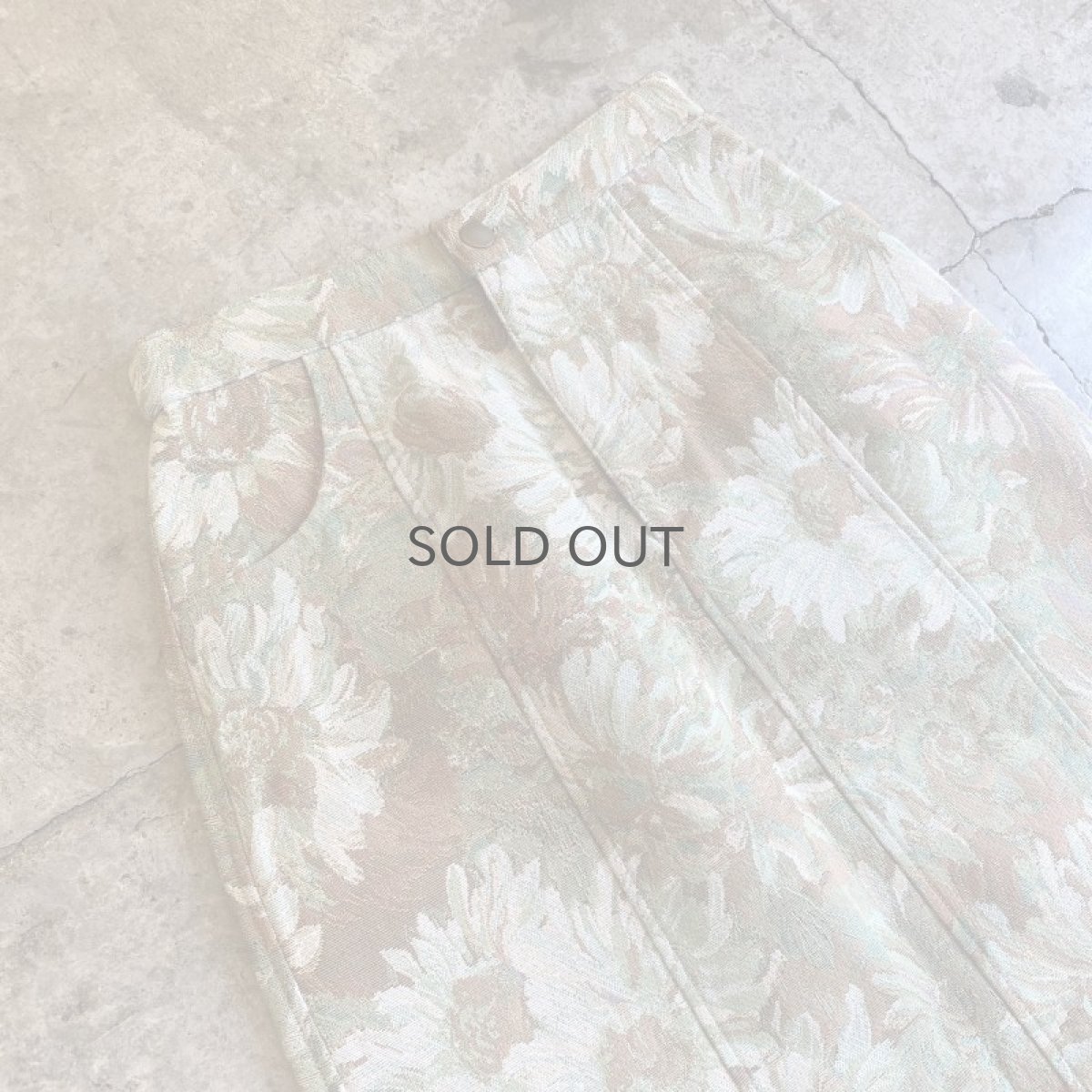 画像3: FLORAL PATTERN JACQUARD BACK SLIT DESIGN SKIRT / W24 (3)