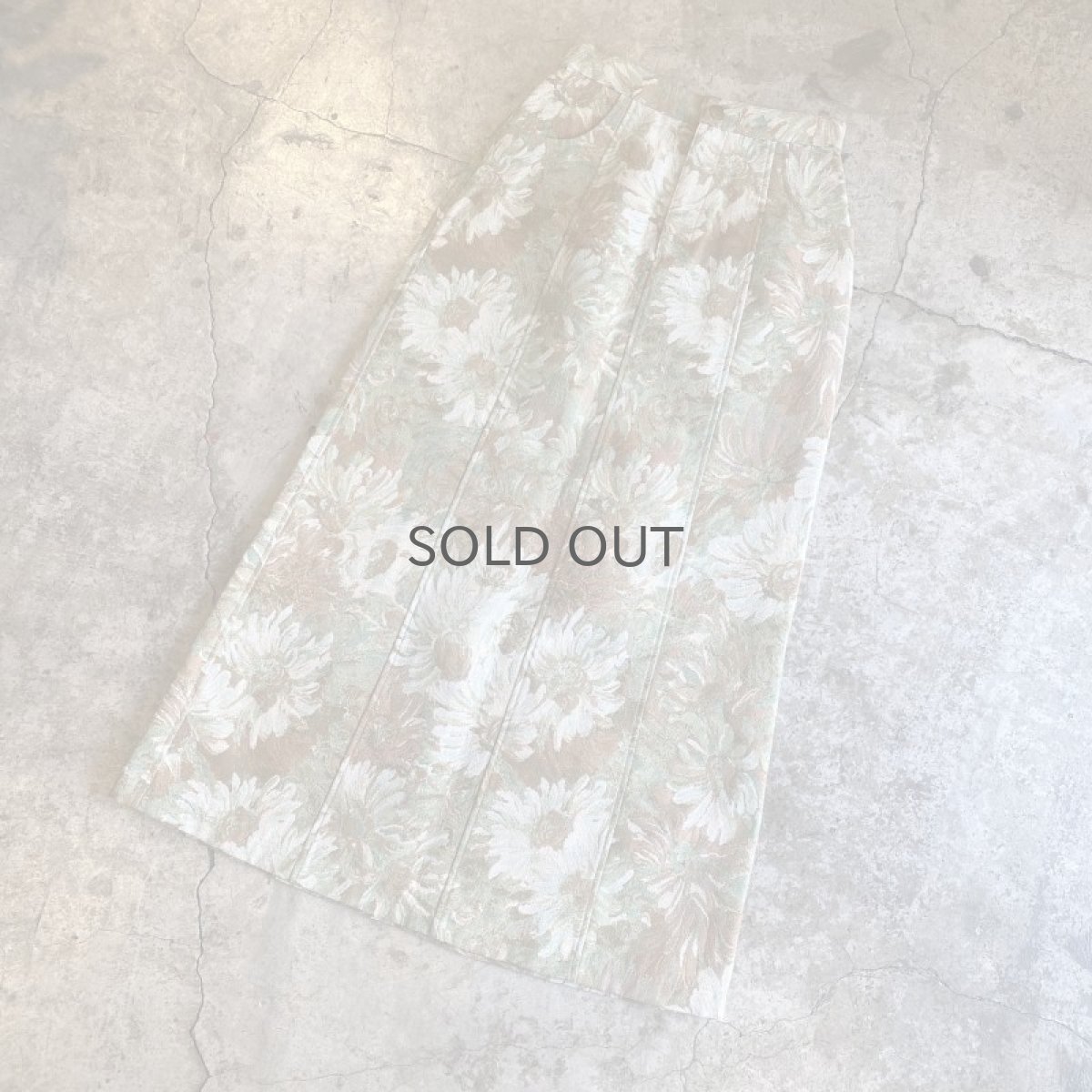 画像4: FLORAL PATTERN JACQUARD BACK SLIT DESIGN SKIRT / W24 (4)