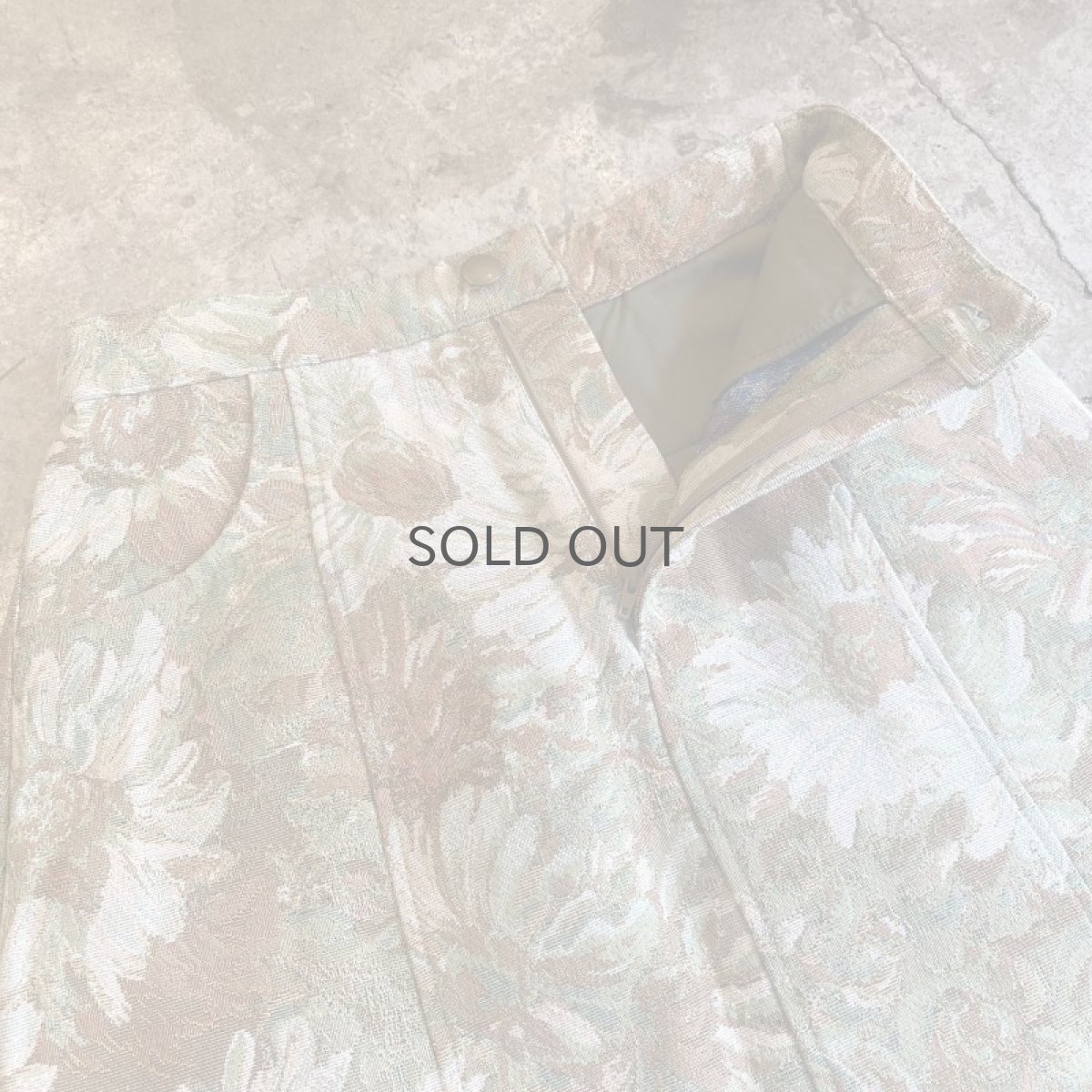 画像7: FLORAL PATTERN JACQUARD BACK SLIT DESIGN SKIRT / W24 (7)