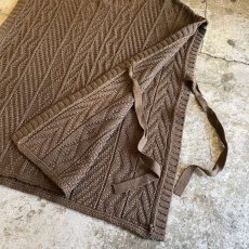 画像7: SIDE SLIT RIBBON DESIGN ALAN KNIT OVER VEST / Ladies L (7)