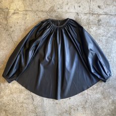 画像1: BLACK COLOR FAUX LEATHER DESIGN L/S TOPS / Ladies M (1)