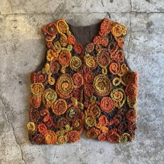 画像1: OLD HAND MALL KNIT COLOR DESIGN VEST / Ladies M (1)