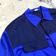 画像3: BLUE BICOLOR WORK SHORT SHIRT JACKET  / Mens L (3)