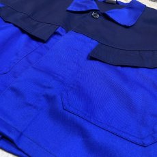 画像6: BLUE BICOLOR WORK SHORT SHIRT JACKET  / Mens L (6)