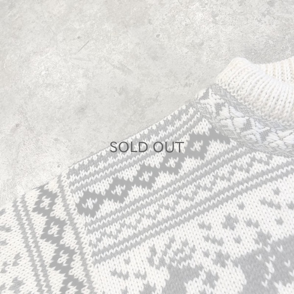 画像9: NORDIC PATTERN HOOK DESIGN KNIT CARDIGAN / Ladies L (9)