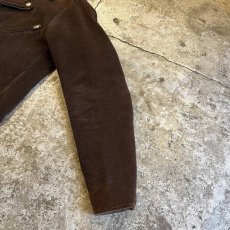 画像6: BROWN COLOR CORDUROY RIDERS DESIGN JACKET / Ladies M(36) (6)