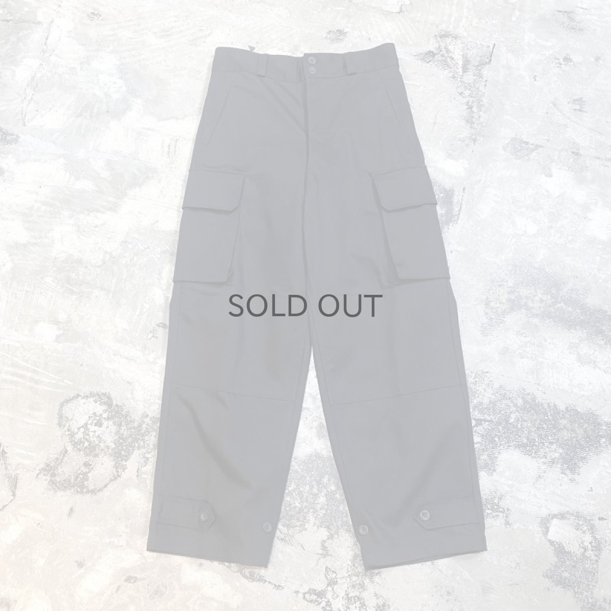 画像1: BLACK COLOR EURO MILITARY CARGO PANTS / W29 (1)