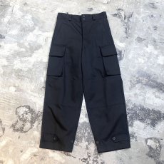 画像1: BLACK COLOR EURO MILITARY CARGO PANTS / W29 (1)