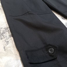 画像7: BLACK COLOR EURO MILITARY CARGO PANTS / W29 (7)