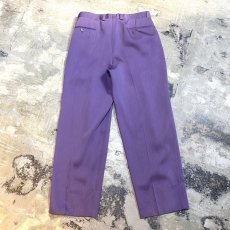 画像2: LAVENDER COLOR 2TUCK WIDE SLACKS / W31 (2)