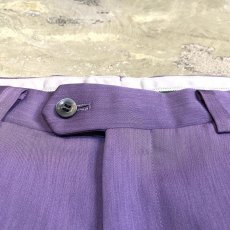 画像10: LAVENDER COLOR 2TUCK WIDE SLACKS / W31 (10)