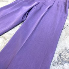 画像6: LAVENDER COLOR 2TUCK WIDE SLACKS / W31 (6)