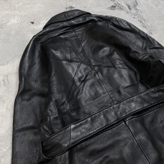 画像9: SHAWL COLLAR LEATHER MIDDLE COAT / Mens S(M) (9)