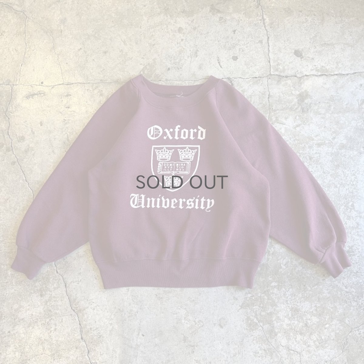 画像1: OLD FRONT PRINTED DESIGN COLLEGE COLOR L/S SWEAT / Ladies S (1)