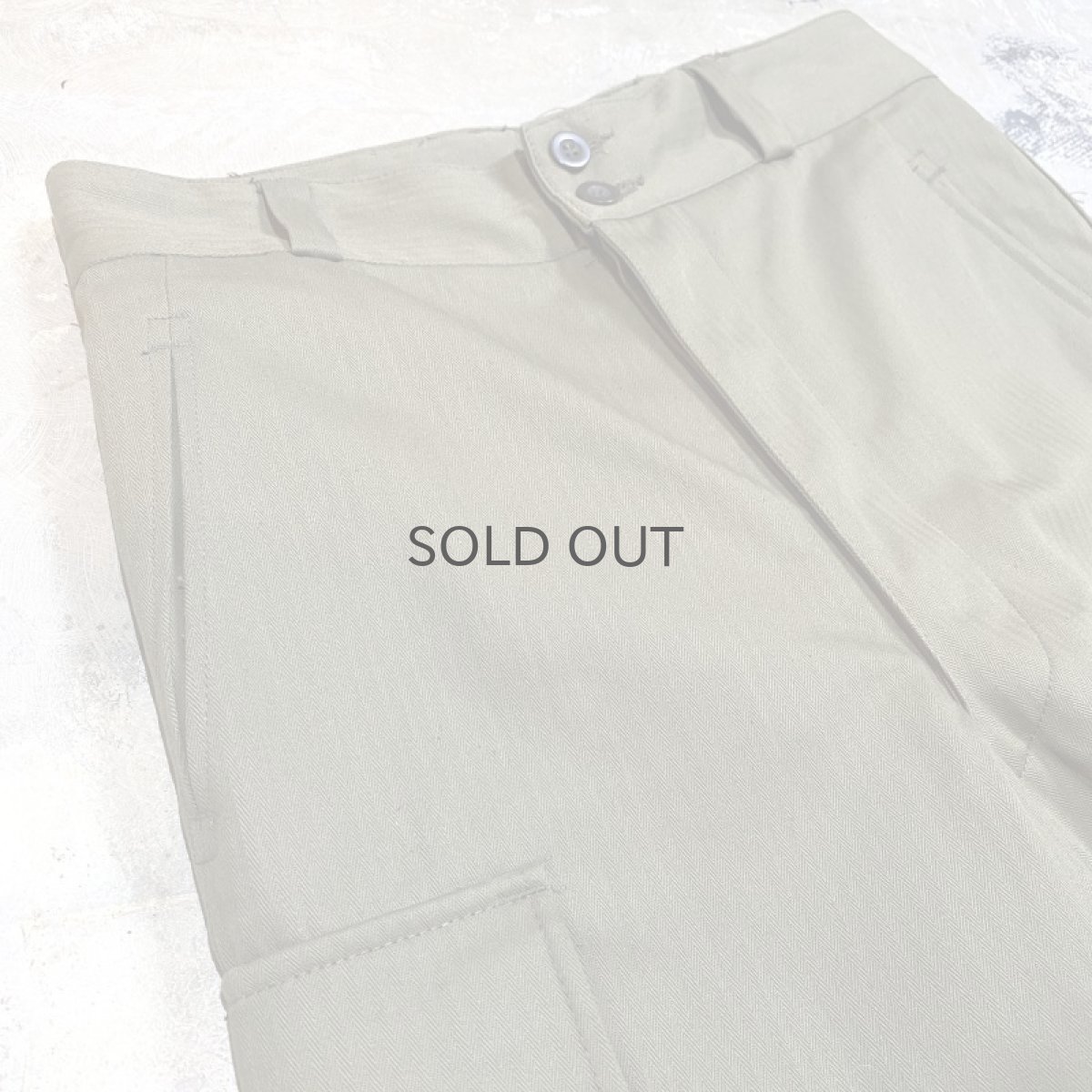画像3: OLIVE COLOR EURO MILITARY CARGO PANTS / W30 (3)