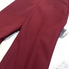 画像4: WINE RED COLOR CENTER CREASE SLACKS / W30 (4)