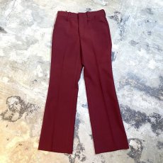 画像1: WINE RED COLOR CENTER CREASE SLACKS / W30 (1)