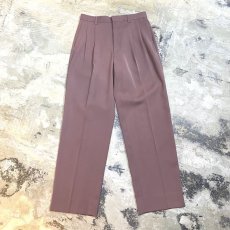 画像1: GRAY PINK COLOR 2TUCK WIDE SLACKS / W29 (1)