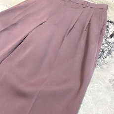 画像4: GRAY PINK COLOR 2TUCK WIDE SLACKS / W29 (4)