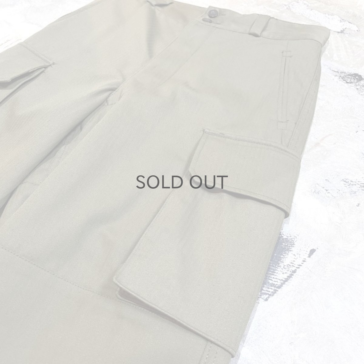 画像4: OLIVE COLOR EURO MILITARY CARGO PANTS / W30 (4)