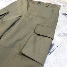 画像4: OLIVE COLOR EURO MILITARY CARGO PANTS / W30 (4)