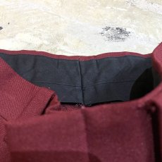 画像10: WINE RED COLOR CENTER CREASE SLACKS / W30 (10)