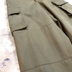 画像5: OLIVE COLOR EURO MILITARY CARGO PANTS / W30 (5)