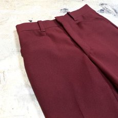 画像3: WINE RED COLOR CENTER CREASE SLACKS / W30 (3)