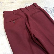 画像9: WINE RED COLOR CENTER CREASE SLACKS / W30 (9)