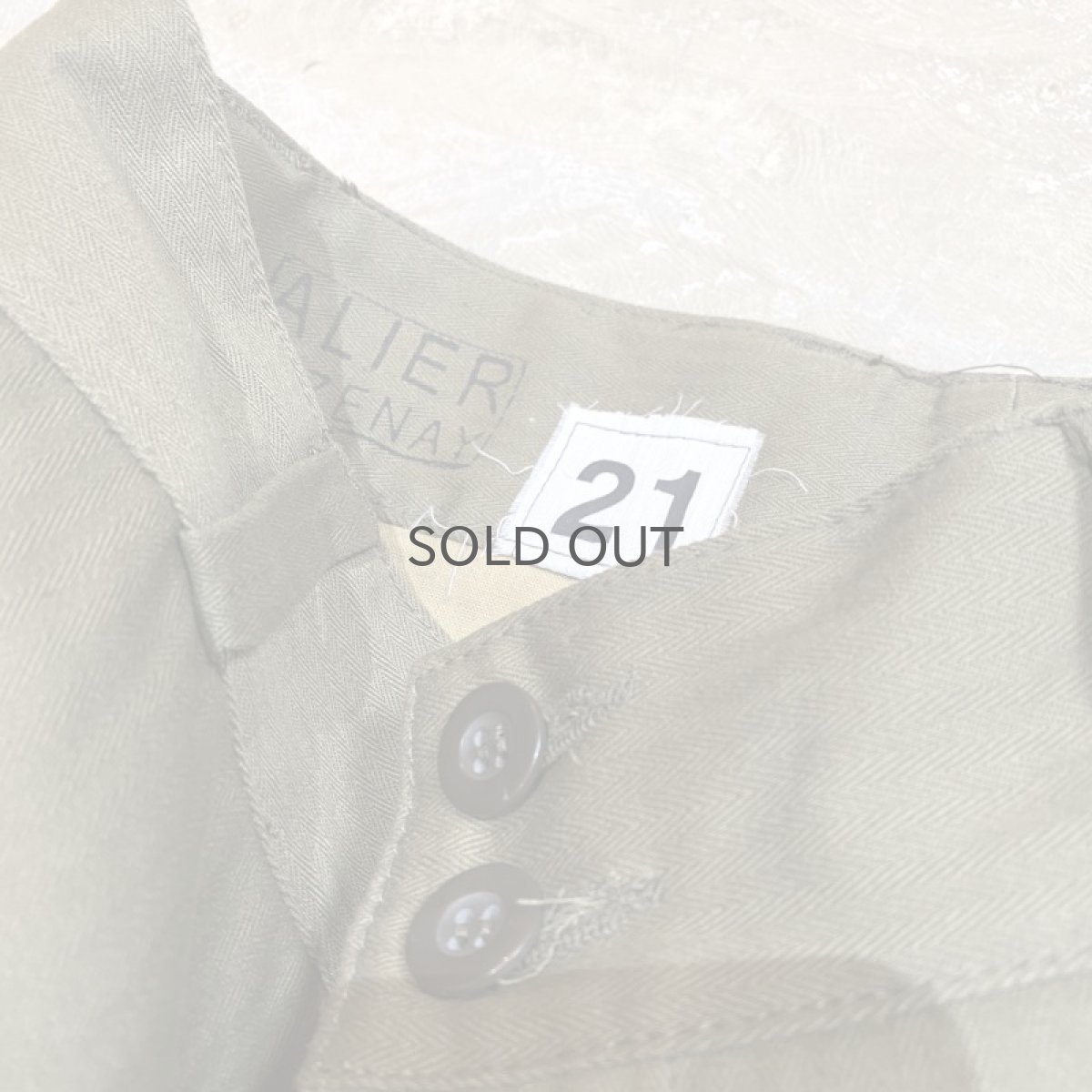 画像10: OLIVE COLOR EURO MILITARY CARGO PANTS / W30 (10)