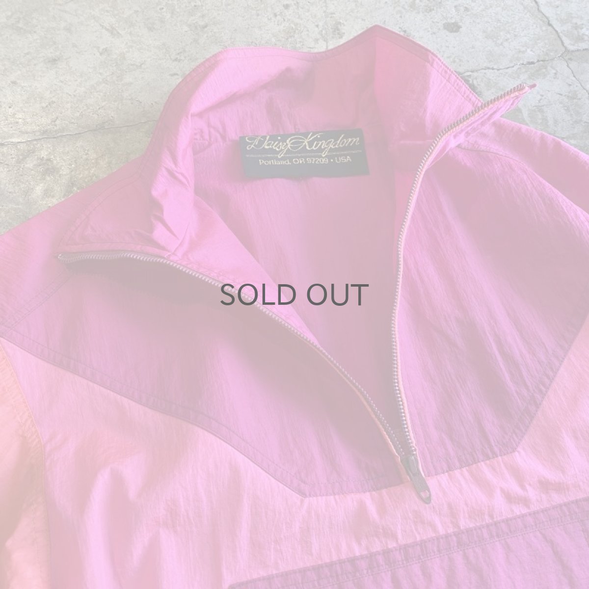 画像9: FLUORESCENT COLOR DESIGN NYLON HALF ZIP JACKET / Ladies L (9)