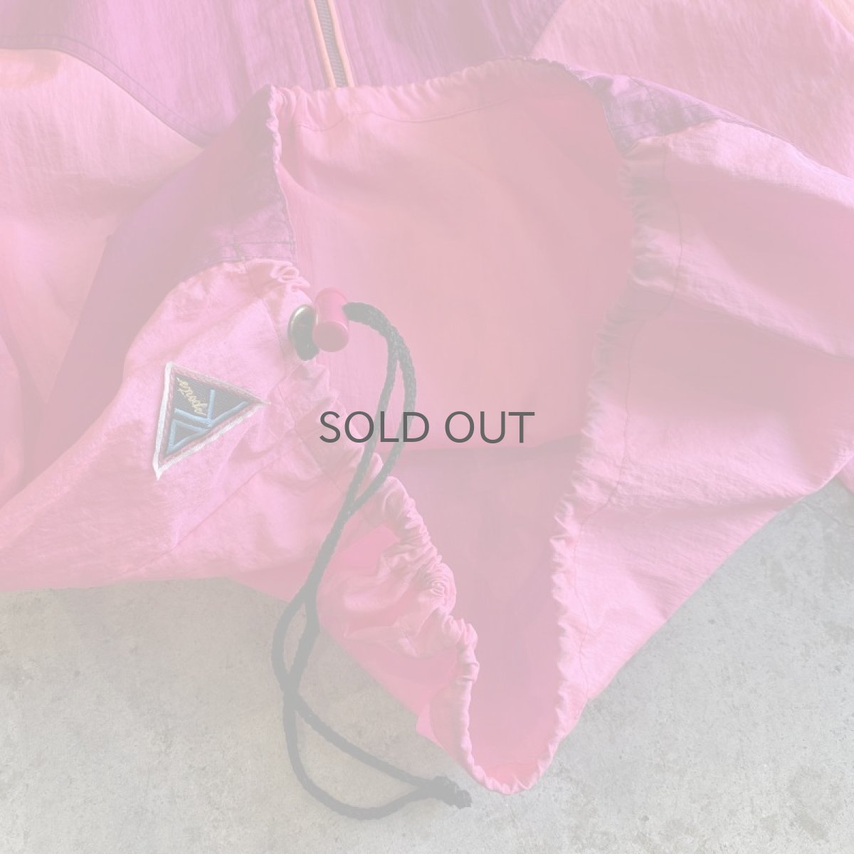 画像10: FLUORESCENT COLOR DESIGN NYLON HALF ZIP JACKET / Ladies L (10)